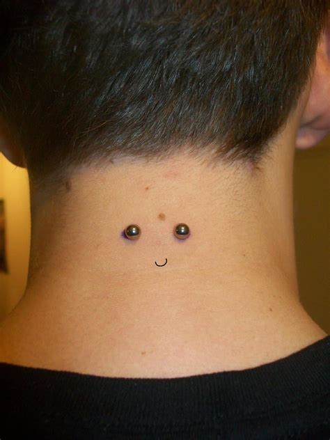 nape piercing|nape piercings for men.